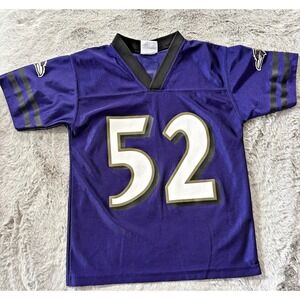 NFL Team Apparel youth jersey size M 8-10 Baltimore Ravens # 52 Ray Lewis